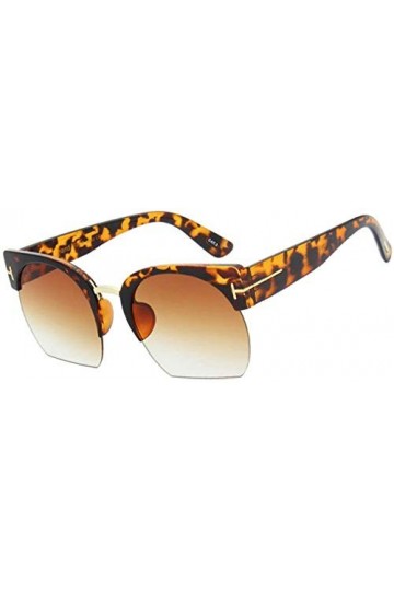 NIUASH Lunettes de Soleil polarisées Dames Semi-sans Monture Lunettes de Soleil Femmes lentille Claire Lunettes de Soleil pou