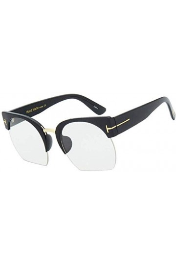 NIUASH Lunettes de Soleil polarisées Dames Semi-sans Monture Lunettes de Soleil Femmes lentille Claire Lunettes de Soleil pou