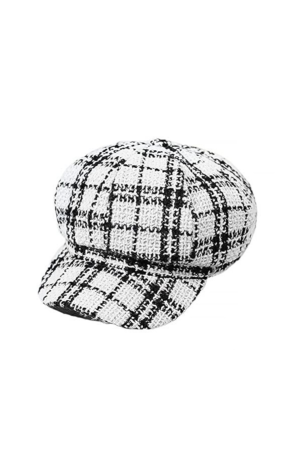 Casquette Classique 8 pièces Newsboy Newsie Casquette octogonale Gatsby Ivy Baker Boy Chapeau pour Beret Femme