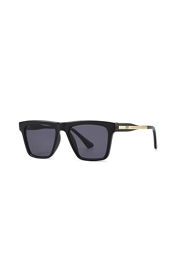 HPIRME Lunettes de soleil carrées femmes nuances dégradées UV400 hommes lunettes de soleil yeux de chat, gris noir, taille un