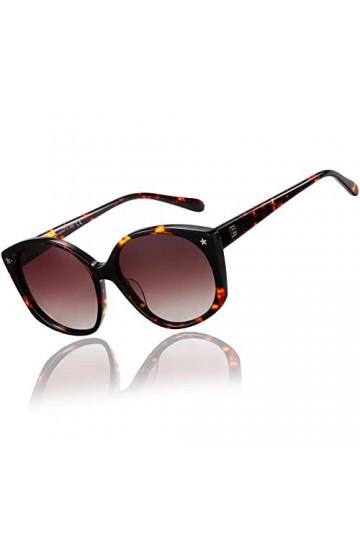 DUCO Lunettes de soleil rétro pour femmes vintage surdimensionnées monture verres polarisés avec dégradé de couleurs tendance