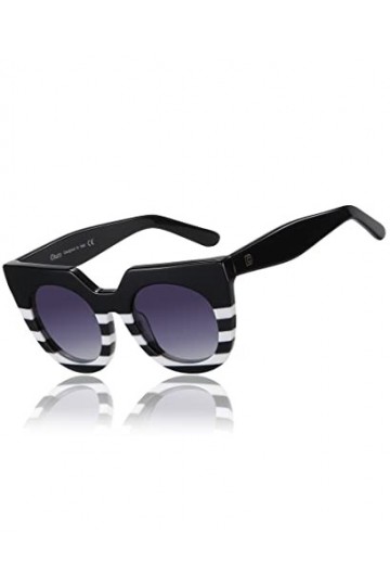 DUCO Lunettes de soleil polarisées tendance surdimensionnées pour femmes Œil de chat Cadre carré Lunettes de soleil vintage U