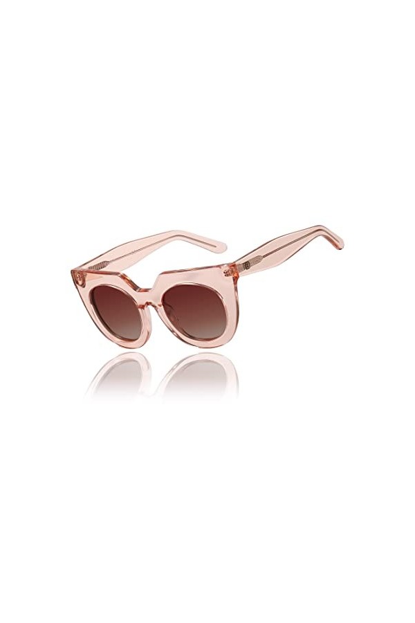 DUCO Lunettes de soleil polarisées tendance surdimensionnées pour femmes Œil de chat Cadre carré Lunettes de soleil vintage U