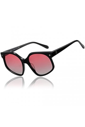 DUCO Lunettes de soleil rétro surdimensionnées carrées polarisées pour femmes hommes couleurs tendance protection UV400 lunet