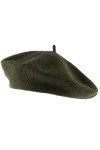 Hat To Socks Béret Français en Laine Mélangée à Couleurs Unies, pour Les Femmes et Les Hommes Vert 