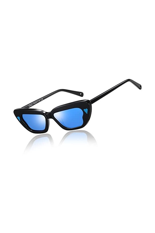 DUCO Mylove Lunettes de soleil polarisées rétro classiques pour femme Nuances tendance Mylove Design élégant Cadre rectangula