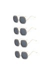 Milisten 4Pcs Lunettes De Soleil Diamant Lunettes De Soleil Surdimensionnées Lunettes De Soleil De Fête De Plage Brillant Lun