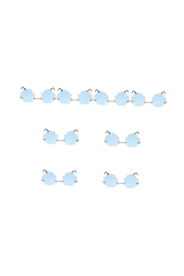 SHERCHPRY 8 Pcs Lunettes De Soleil Coquille Lunettes De Soleil Sans Monture Lunettes De Soleil En Forme De Conque Lunettes De