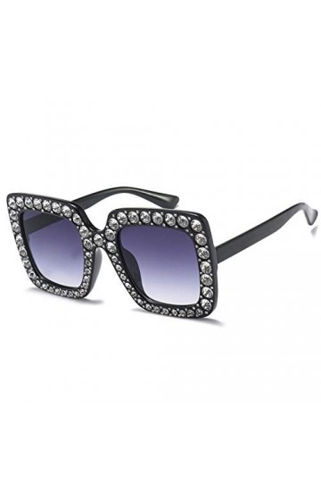 NIUASH Lunettes de Soleil polarisées Lunettes de Soleil Femmes carrées surdimensionnées Vintage Lunettes de Soleil Grand Cadr