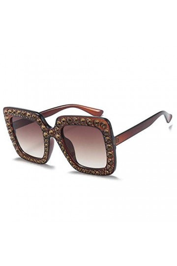 NIUASH Lunettes de Soleil polarisées Lunettes de Soleil Femmes carrées surdimensionnées Vintage Lunettes de Soleil Grand Cadr