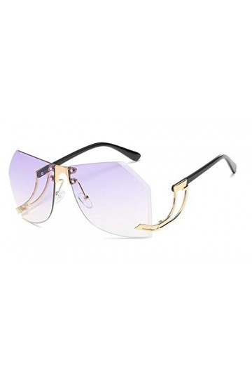 ANICHE Lunettes de Soleil pour Femmes, Mode irrégulière Frameless Lunettes de Soleil dégradé Shades Femmes en Alliage Lunette