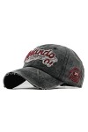 YULOONG Casquette de Baseball pour Hommes Vintage Broderie Orlando Washed Denim Casquette de Camion pour Femmes 100% Coton Bo