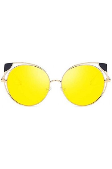 NIUASH Lunettes de Soleil polarisées Lunettes de Soleil œil de Chat Noir Mode Femmes Lunettes de Soleil Rondes Femme à la Mod