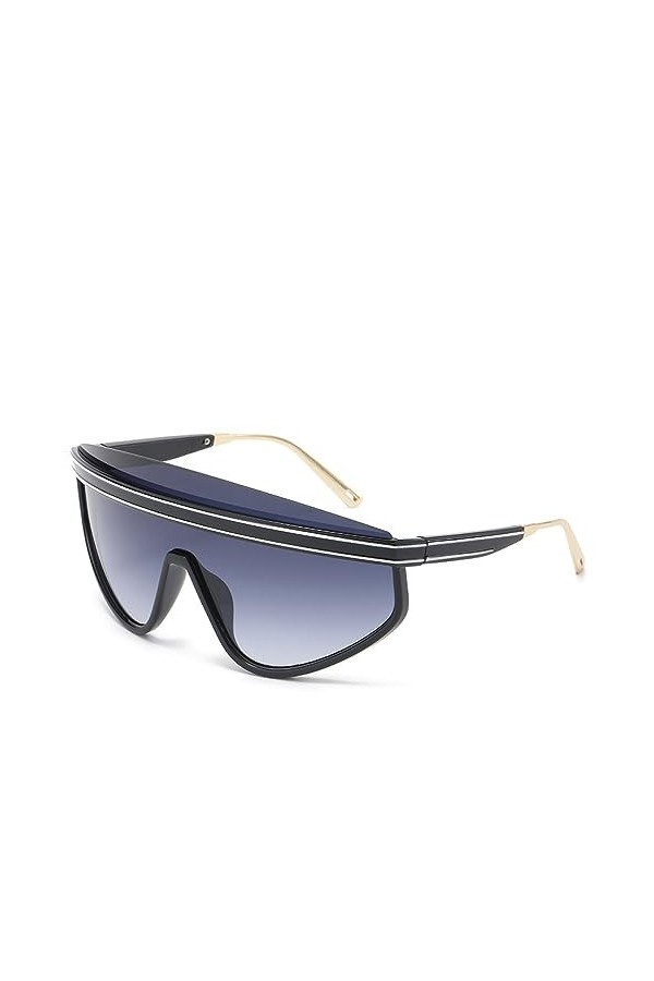 Lunettes de Soleil Steampunk Femmes Hommes surdimensionnées Sport Enveloppant Lunettes de Soleil Vintage Lunettes Lunettes Nu