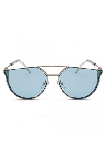 Raxinbang Lunettes de Soleil Nouvelle Personnalité Lunettes De Soleil Demi-Cercle Femmes Mode Métal Rétro Lunettes Hommes UV4