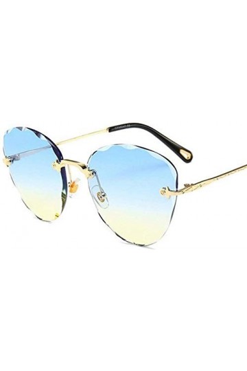 NIUASH Lunettes de Soleil polarisées Rétro Lunettes de Soleil Oeil de Chat Coupe féminine sans Cadre Lunettes de Soleil Vinta