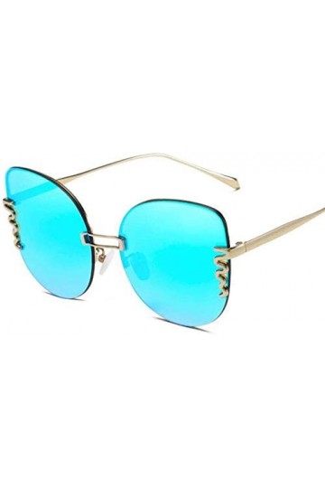 NIUASH Lunettes de Soleil polarisées Lunettes de Soleil dégradées sans Monture Femmes surdimensionnées Lunettes de Soleil Yeu