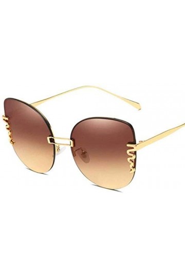 NIUASH Lunettes de Soleil polarisées Lunettes de Soleil dégradées sans Monture Femmes surdimensionnées Lunettes de Soleil Oei