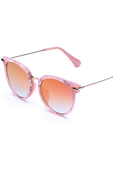 NIUASH Lunettes de Soleil polarisées Lunettes de Soleil Oeil de Chat Femmes Noir Rose Cadre Plat Lunettes revêtement Vintage 