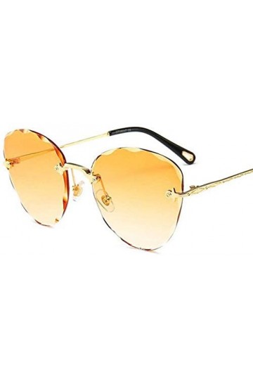 NIUASH Lunettes de Soleil polarisées Rétro Lunettes de Soleil Oeil de Chat Coupe féminine sans Cadre Lunettes de Soleil Vinta