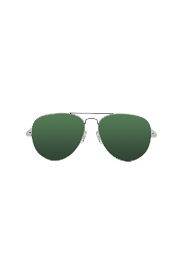 Ocean Sunglasses - Banila aviator - lunettes de soleil en Métal - Monture : Argent - Verres : Vert 18110.4 