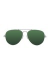 Ocean Sunglasses - Banila aviator - lunettes de soleil en Métal - Monture : Argent - Verres : Vert 18110.4 