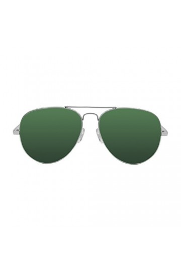 Ocean Sunglasses - Banila aviator - lunettes de soleil en Métal - Monture : Argent - Verres : Vert 18110.4 
