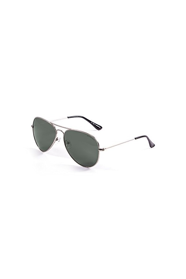 Ocean Sunglasses - Banila aviator - lunettes de soleil en Métal - Monture : Argent - Verres : Vert 18110.4 