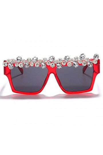 HCHES Lunettes de soleil carrées diamant femmes lunettes de soleil strass hommes lunettes de soleil punk une pièce, 1, taille