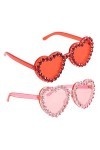 BESTonZON 4 Pièces Lunettes De Soleil Lunettes Accessoires Méchants Lunettes Coeur Damour Lunettes De Soleil De Quai Pour Fe