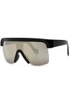 ZYIZEE Lunettes de Soleil Mode sans Monture visière Lunettes de Soleil Femmes surdimensionné Bouclier Lunettes de Soleil Homm