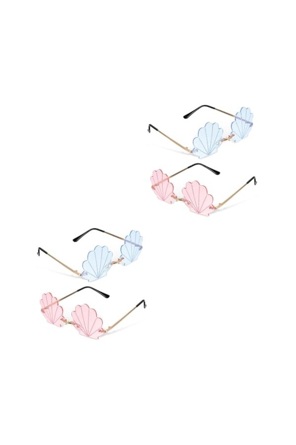 CALLARON 8 Paires Des Lunettes De Soleil Lunettes De Soleil En Forme De Coquillage Lunettes De Soleil En Forme De Coquille Lu