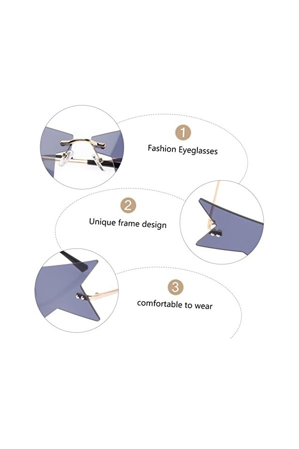 Adorainbow 3 Pièces Nuances De Lunettes De Soleil Lunettes Lunettes De Soleil Pour Femmes Mode Lunettes De Soleil Hawaïennes 