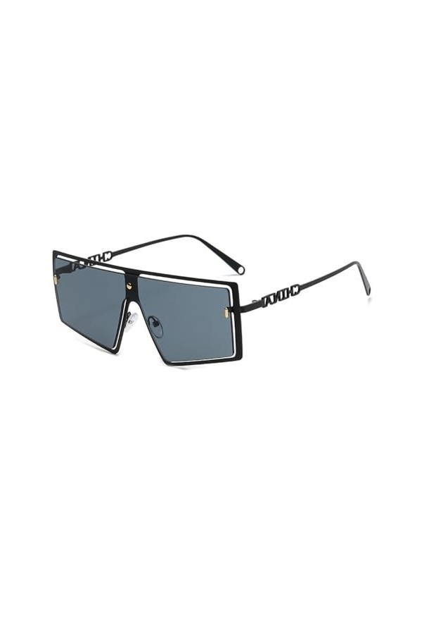 HPIRME Lunettes de soleil carrées dégradées pour hommes et femmes, lunettes de soleil colorées pour hommes, C1, taille unique