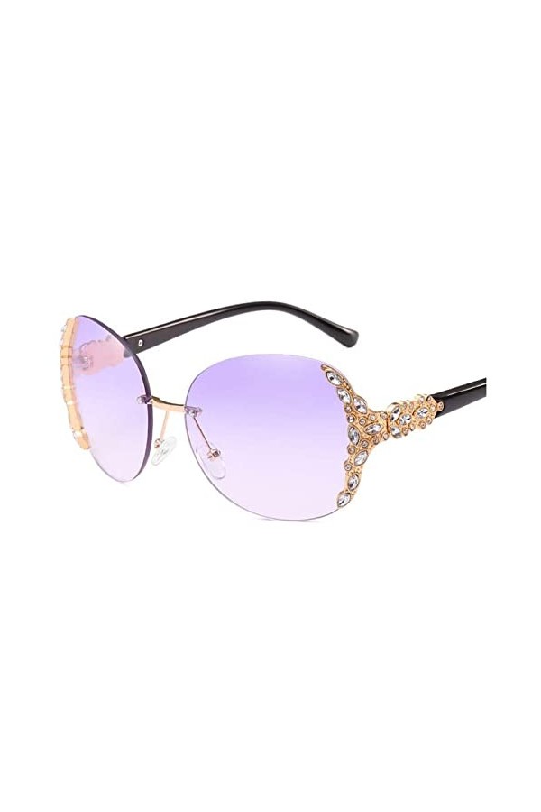 XINXIN Lunettes De Soleil for Femmes en Diamant Grand Cadre, Lunettes De Mariage for La Photographie De Rue De Vacances Colo