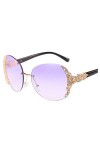 XINXIN Lunettes De Soleil for Femmes en Diamant Grand Cadre, Lunettes De Mariage for La Photographie De Rue De Vacances Colo