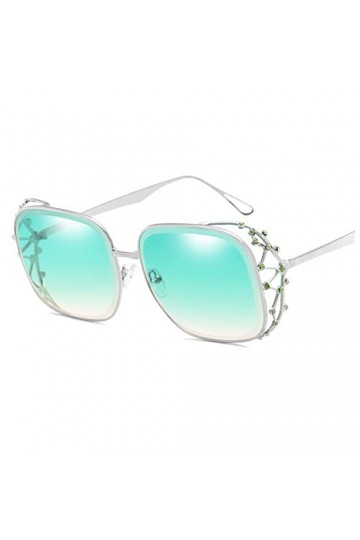 XINXIN Lunettes De Soleil for Femmes avec Décoration Creuse Et Diamant, Grandes Lunettes De Vacances en Plein Cadre Color : 