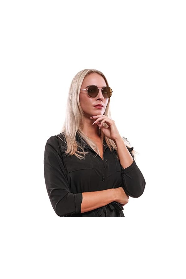 Ted Baker London Macy Lunettes de Soleil, Doré/Noir, 52 Femme