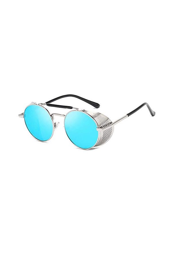 e-phoria Lunettes de soleil Steampunk | Boucliers latéraux | Cadre d’or/Lentille noire