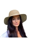 TOSKATOK Chapeau de Soleil dété Pliable pour Femme-Taille Unique-Blanc