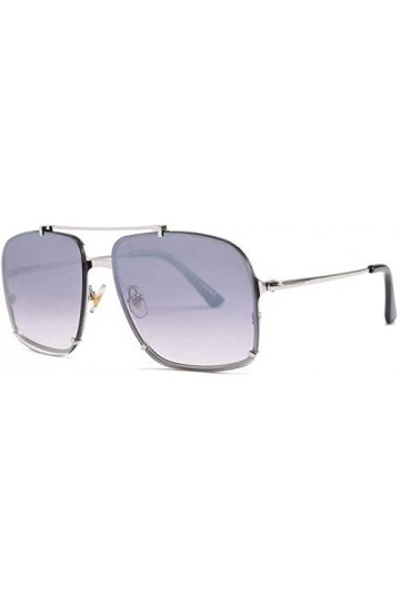 NIUASH Lunettes de Soleil polarisées Lunettes de Soleil carrées sans Monture Mode Femmes dégradé Nuances Hommes S Double Fais