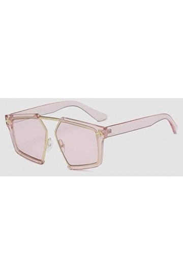 ZYIZEE Lunettes de Soleil Élégant Demi-Cadre Lunettes de Soleil Femmes Grand Cadre carré Lunettes Lunettes Mode Tendance Lune