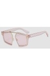 ZYIZEE Lunettes de Soleil Élégant Demi-Cadre Lunettes de Soleil Femmes Grand Cadre carré Lunettes Lunettes Mode Tendance Lune