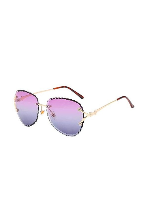 NIUASH Lunettes de Soleil Lunettes de Soleil sans Monture Femmes S Marques lentille Claire surdimensionné Vintage Nuances Lun