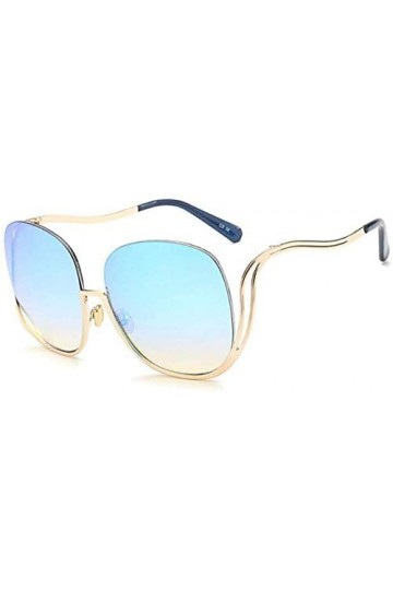 NIUASH Lunettes de Soleil polarisées Lunettes de Soleil carrées à la Mode Femmes Demi-Monture surdimensionnée Lunettes de Sol