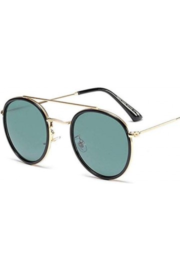 NIUASH Lunettes de Soleil polarisées Lunettes de Soleil Rondes Classiques Unisexes Femmes Populaires en métal Petites Lunette