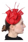 Coolwife Fascinators Sinamay Chapeau Womens Feather Pillbox Derby Tea Party Hat Blanc 