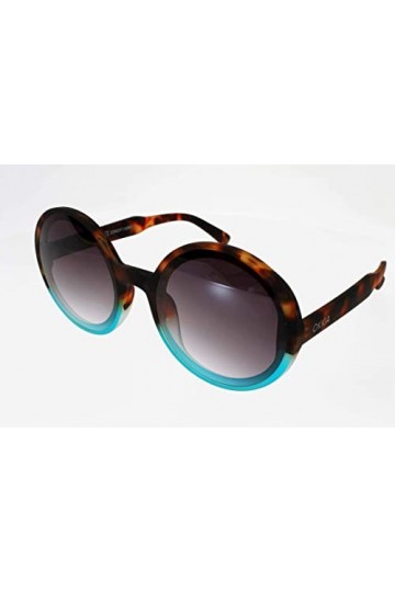 Okkia - Lunettes de soleil femme OKKIA SUN Modèle 014 Monica Havane Bleu de forme Ronde rétro tendance dessinée en Italie
