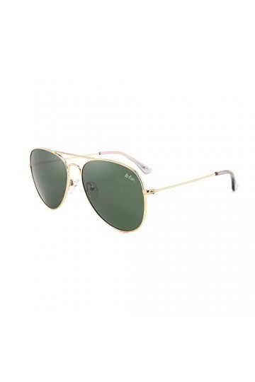 Lee Cooper Lunettes de soleil polarisées classiques pour homme et femme avec protection UV400, verres dégradés légers, Vert, 
