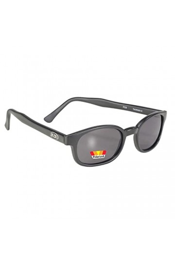 KDs X 10019 - Lunettes de soleil polarisées noir mat sportifs et motards - homme & femme - sadaptent sous casque moto vélo 